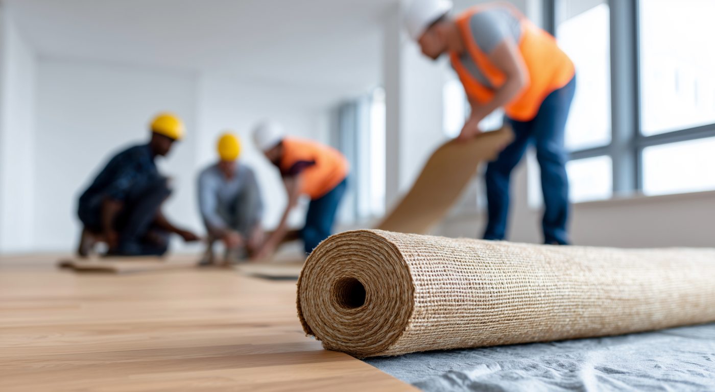 Hardwood flooring inside a condominium unit 